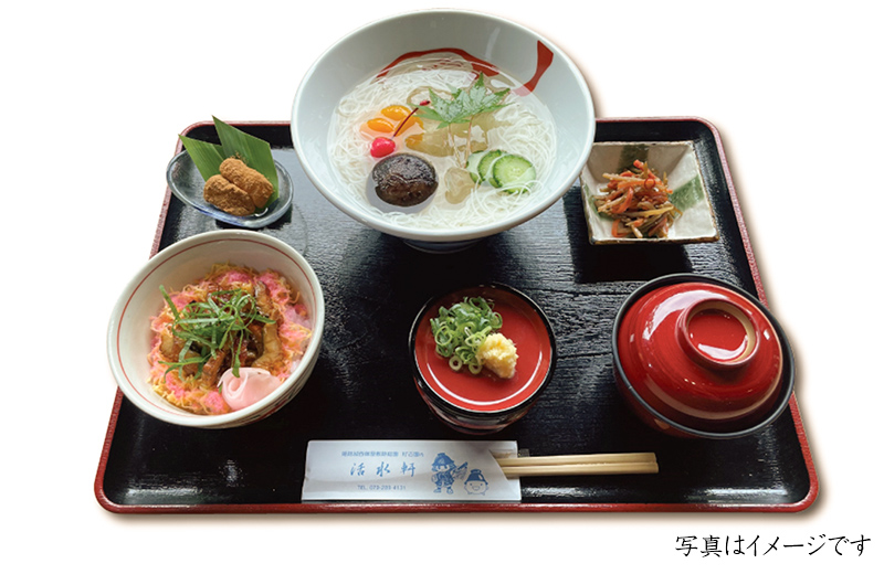 “Yume-soba”buckwheat noodles & chicken tempura rice bowl