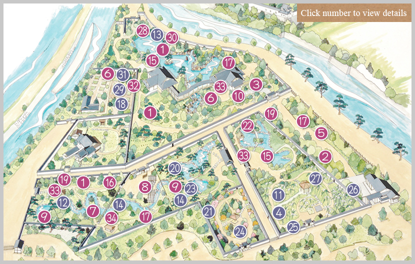 Flower map of Koko-en Garden(excerpt)